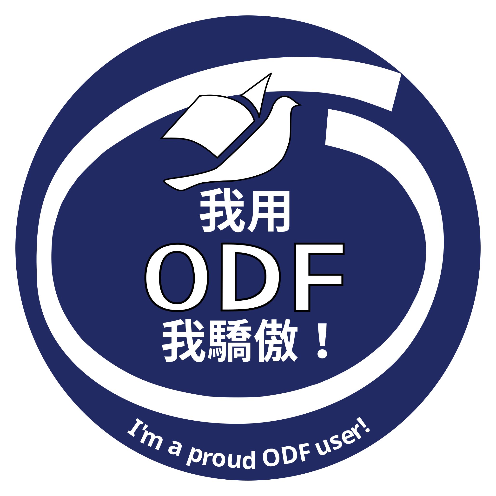 「我用 ODF 我驕傲」貼紙